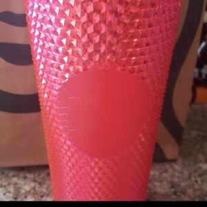 STARBUCKS 2019 Neon Pink Studded Cold Tumbler